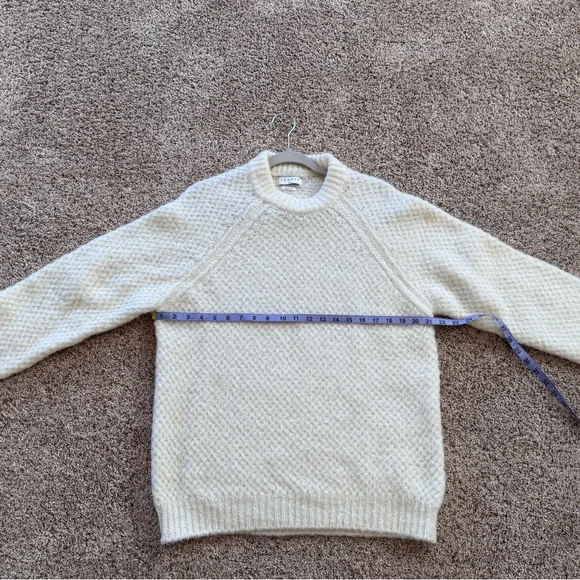 Sandro Off-White Textured Crew Neck Sweater - Picture 7 of 8